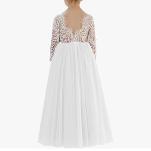 Lace A-Line Tulle Flower Girl Dress